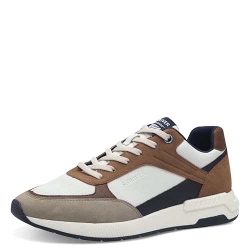 s.Oliver Herren Sneaker flach mit Schnürsenkeln Vegan, Weiß (White Comb.), 42 EU s.Oliver Herren Sneaker flach mit Schnürsenkeln Vegan, Weiß (White Comb.), 42 EU von s.Oliver