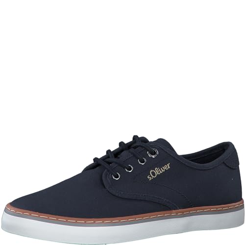 s.Oliver Herren Sneaker flach mit Schnürsenkeln Leicht, Blau (Navy), 41 von s.Oliver