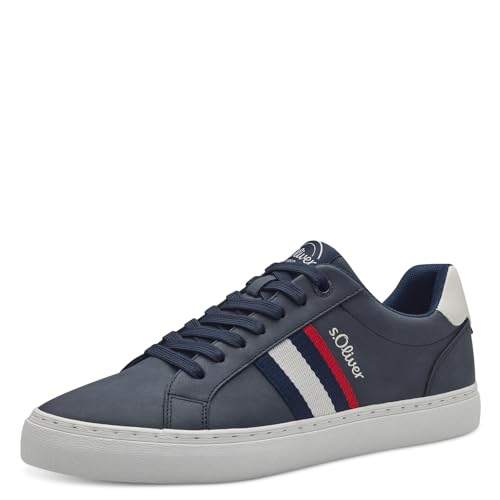 s.Oliver Herren Sneaker flach zum Schnüren Freizeit, Blau (Navy), 43 von s.Oliver