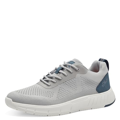 s.Oliver Herren Sneaker flach mit dicker Sohle Sportlich, Grau (Light Grey), 41 von s.Oliver