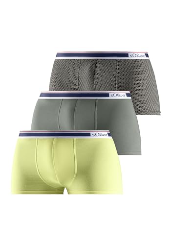 s.Oliver Hipster im 3er Pack für Herren, 2X gestreift, 1x Unifarben, Gr. M von s.Oliver