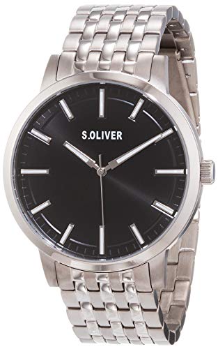 s.Oliver Herren Analog Quarz Uhr mit Titan Armband SO-4242-MOT von s.Oliver