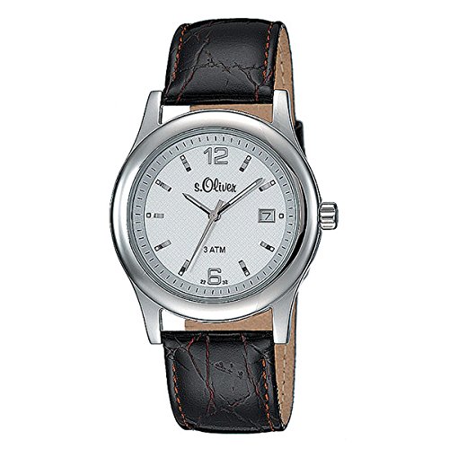 s.Oliver Herren-Armbanduhr Analog Quarz Leder SO-15074-LQR von s.Oliver