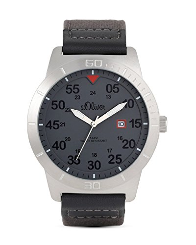 s.Oliver Herren-Armbanduhr XL Analog Quarz Leder SO-2979-LQ von s.Oliver