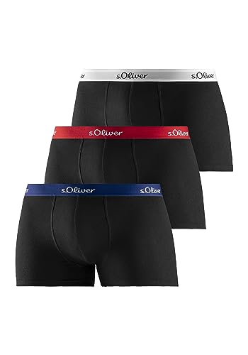 s.Oliver Herren Jh-34b_ls_1 Boxershorts, 3X schwarz gekontert, XXL (3er Pack) von s.Oliver