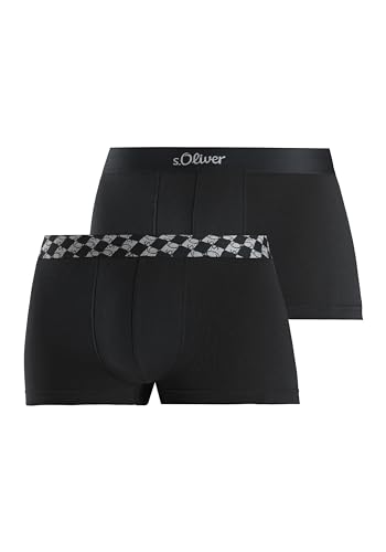 s.Oliver Herren Boxershorts im 2er Pack mit Logobund, schwarz s.Oliver Herren Boxershorts im 2er Pack mit Logobund, schwarz von s.Oliver