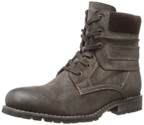 s.Oliver Herren Casual Combat Boots, Braun (Mocca Comb 312) von s.Oliver