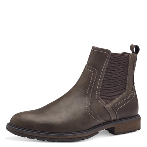 s.Oliver Herren Chelsea Boots aus Kunstleder Elegant, Braun (Mud), 43 EU von s.Oliver