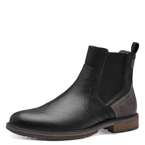 s.Oliver Herren Chelsea Boots aus Kunstleder Elegant, Schwarz (Black), 44 EU von s.Oliver