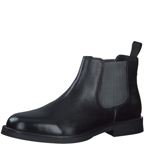 s.Oliver Herren Chelsea Boots aus Leder Elegant, Schwarz (Black), 41 EU von s.Oliver