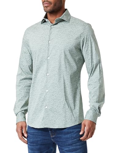 s.Oliver Herren Hemd Langarm, Slim Fit Green M von s.Oliver