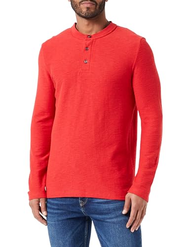 s.Oliver Herren Henley Langarmshirt RED, L von s.Oliver