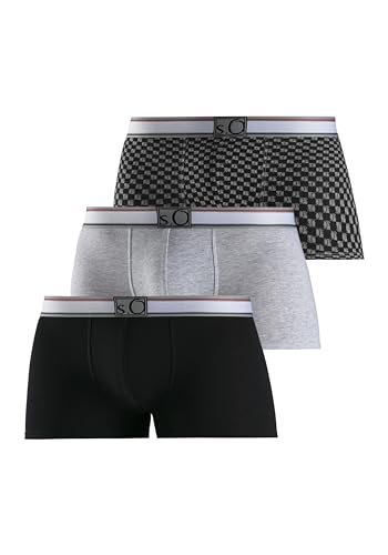 s.Oliver Herren Hipster im 3er-Pack, schwarz grau AOP s.Oliver Herren Hipster im 3er-Pack, schwarz grau AOP von s.Oliver