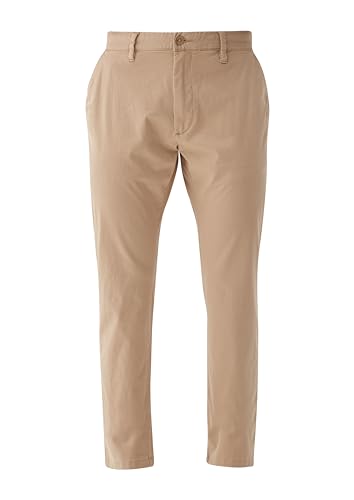 s.Oliver Herren Hose, Chino Hose Slim Fit, Beige, 28W / 32L von s.Oliver