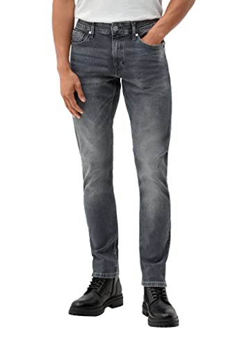 s.Oliver Herren Lang, Jeans Hose lang Tappered Leg, Grey/Black, 31W / 34L EU von s.Oliver