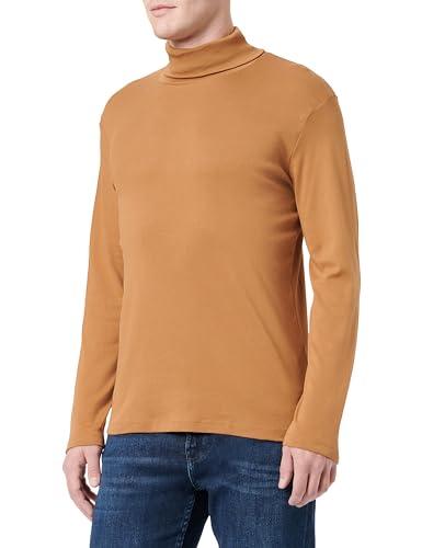 s.Oliver Herren Langarmshirt mit Rollkragen Brown, L von s.Oliver