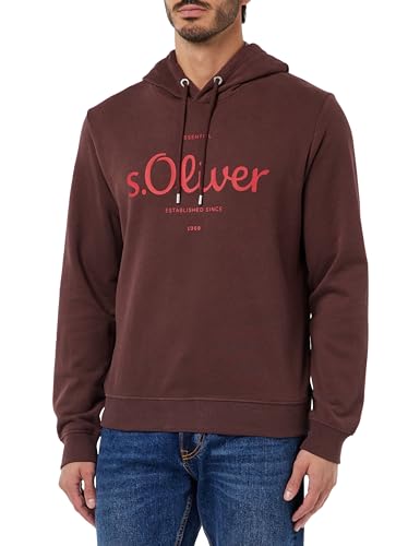 s.Oliver Herren Logo-Sweatshirt mit Kapuze Lilac, L von s.Oliver