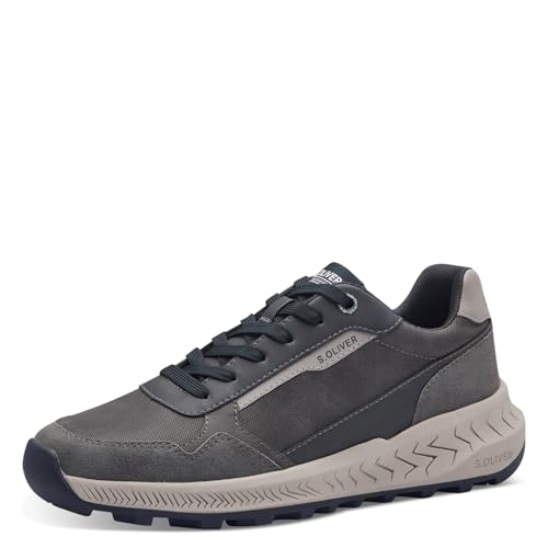 s.Oliver Herren Sneaker flach mit Schnürsenkeln Low Top, Grau (Grey Comb.), 43 EU s.Oliver Herren Sneaker flach mit Schnürsenkeln Low Top, Grau (Grey Comb.), 43 EU von s.Oliver