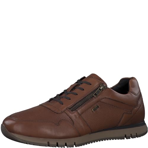 s.Oliver Herren Sneaker flach aus Leder mit Reißverschluss, Braun (Cognac), 41 EU s.Oliver Herren Sneaker flach aus Leder mit Reißverschluss, Braun (Cognac), 41 EU von s.Oliver