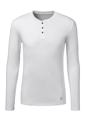 s.Oliver Herren MH-30LA_LS Langarmshirt, weiß, L von s.Oliver