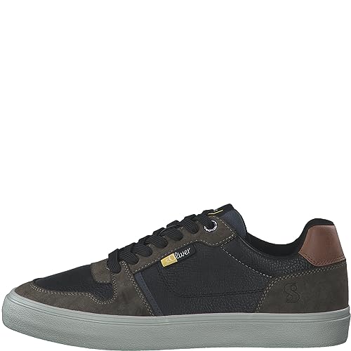 s.Oliver Herren Sneaker flach Freizeit mit Schnürsenkeln Braun (Dark Brown Com), 41 von s.Oliver