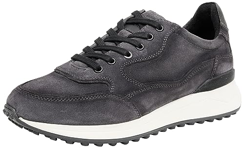 s.Oliver Herren Sneaker flach aus Leder Freizeit Grau (Dark Grey), 42 von s.Oliver