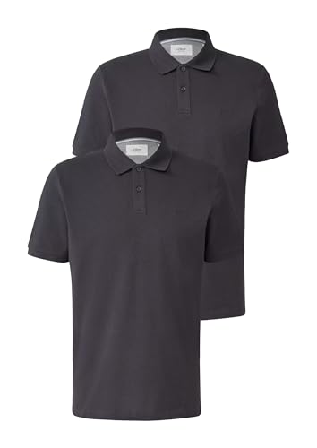 s.Oliver Herren Poloshirt (DE/NL/SE/PL, Alphanumerisch, M, Regular, Regular, 2 x anthrazit) von s.Oliver