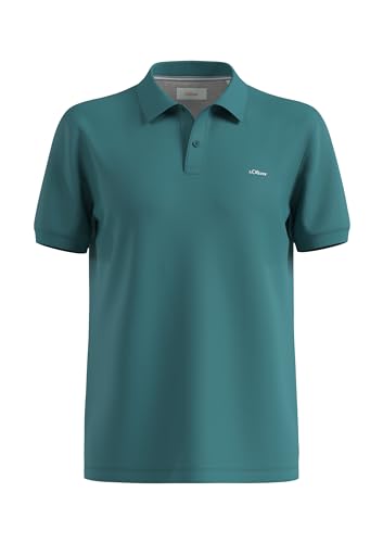 s.Oliver Herren Poloshirt Basic Piqué Baumwolle Knopfleiste Kragen (DE/NL/SE/PL, Alphanumerisch, XXL, Regular, Regular, Petrol) von s.Oliver