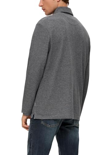 s.Oliver Herren Poloshirt Langarm Grey S von s.Oliver