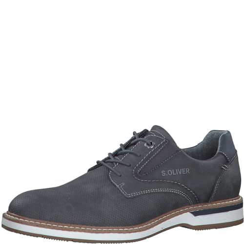 s.Oliver Herren Schnürschuhe Freizeit Bequem, Grau (Grey), 41 EU von s.Oliver