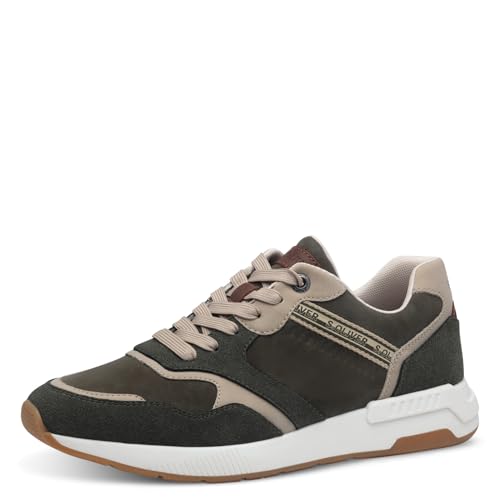s.Oliver Herren Sneaker flach Sportlich Vegan, Grün (Khaki), 46 EU von s.Oliver