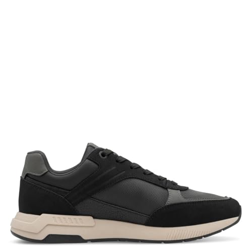 s.Oliver Herren Sneaker flach mit Schnürsenkeln Vegan, Schwarz (Black Comb.), 46 EU von s.Oliver