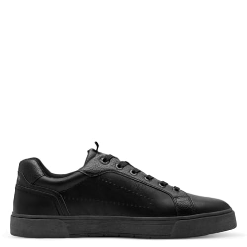 s.Oliver Herren Sneaker flach Low Top Vegan, Schwarz (Black), 44 EU von s.Oliver