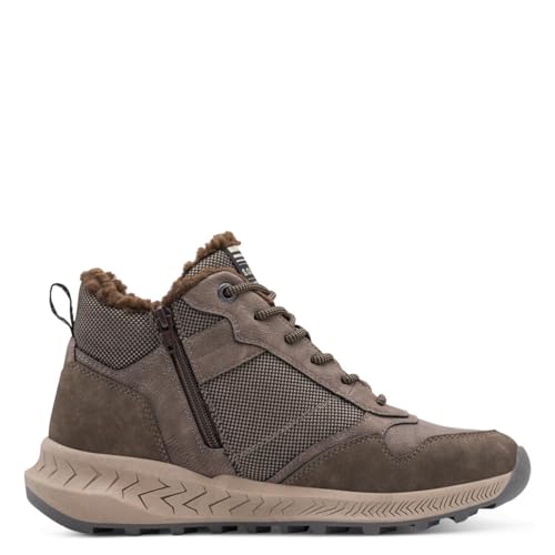 s.Oliver Herren Sneaker hoch mit Fütterung Wasserabweisend Freizeit, Braun (Taupe Comb.), 42 EU von s.Oliver