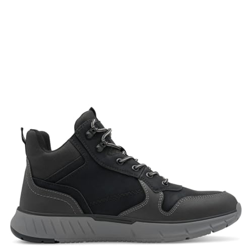 s.Oliver Herren Sneaker hoch mit Fütterung Wasserabweisend Freizeit, Schwarz (Black Comb.), 45 EU von s.Oliver