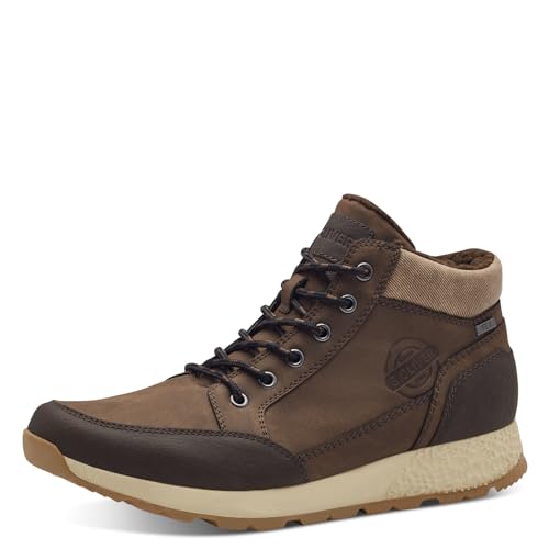s.Oliver Herren Sneaker hoch mit Fütterung Wasserabweisend Vegan, Braun (Brown), 44 EU von s.Oliver