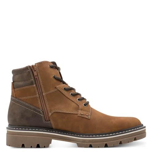 s.Oliver Herren Stiefel zum Schnüren Wasserabweisend Vegan, Braun (Cognac), 42 EU von s.Oliver