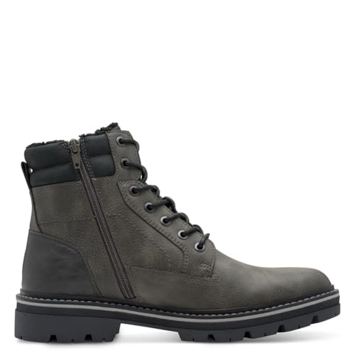 s.Oliver Herren Stiefel zum Schnüren Wasserabweisend Vegan, Grau (Dark Grey), 41 EU von s.Oliver