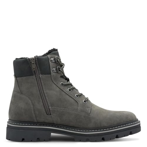 s.Oliver Herren Stiefel zum Schnüren Wasserabweisend Vegan, Grau (Dark Grey), 44 EU von s.Oliver