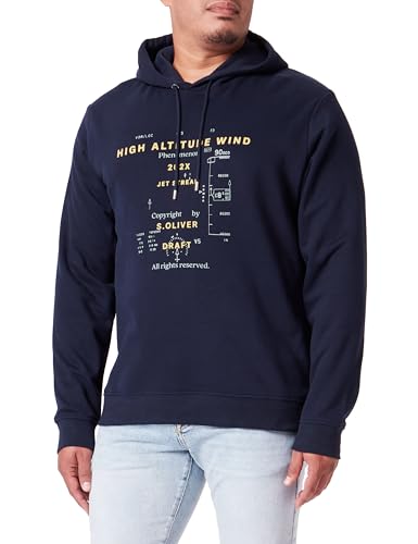 s.Oliver Herren Sweatshirt Langarm mit Kapuze Blue M von s.Oliver