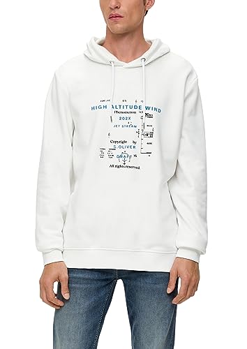 s.Oliver Herren Sweatshirt Langarm mit Kapuze White S von s.Oliver