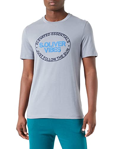 s.Oliver Herren T-Shirt Kurzarm ,Grey/Black, L von s.Oliver