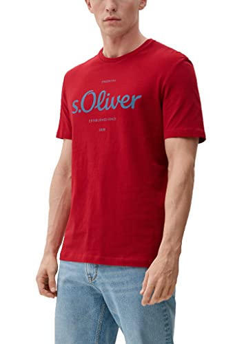 s.Oliver Herren T-Shirt Kurzarm ,Rot, S von s.Oliver