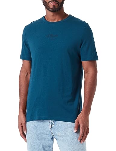 s.Oliver Herren T-Shirt Kurzarm Blue Green S von s.Oliver