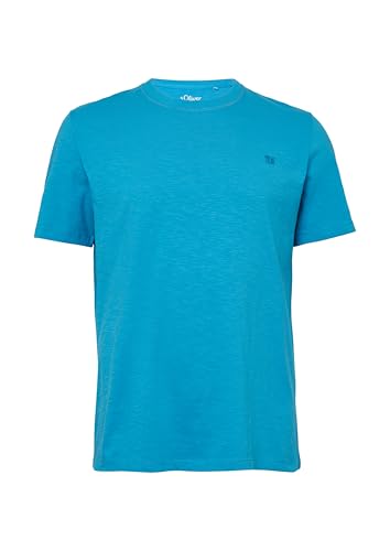 s.Oliver Herren T-Shirt Rundhals-Ausschnitt Kurzarm Große Größen (DE/NL/SE/PL, Alphanumerisch, 4XL, Regular, Regular, Türkis) von s.Oliver