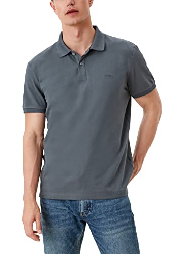 s.Oliver Herren Poloshirt Kurzarm Regular Fit Polohemd, Gris (Grey Clear), S von s.Oliver