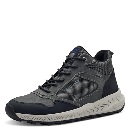 s.Oliver Herren Sneaker hoch mit Fütterung Wasserabweisend Freizeit, Schwarz (Black Comb.), 45 EU s.Oliver Herren Sneaker hoch mit Fütterung Wasserabweisend Freizeit, Schwarz (Black Comb.), 45 EU von s.Oliver