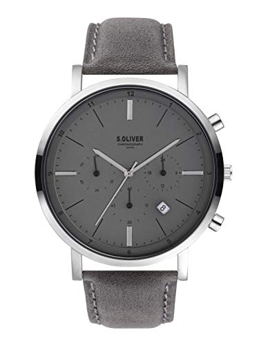 s.Oliver HerrenArmbanduhr Chronograph Quarz Leder SO-3855-LC von s.Oliver