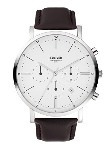 s.Oliver HerrenArmbanduhr Chronograph Quarz Leder SO-3856-LC von s.Oliver
