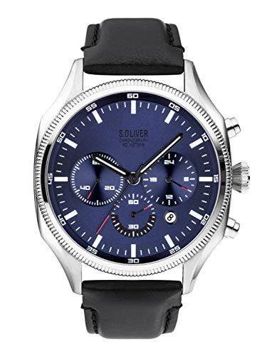s.Oliver HerrenArmbanduhr Chronograph Quarz Leder SO-3865-LC von s.Oliver